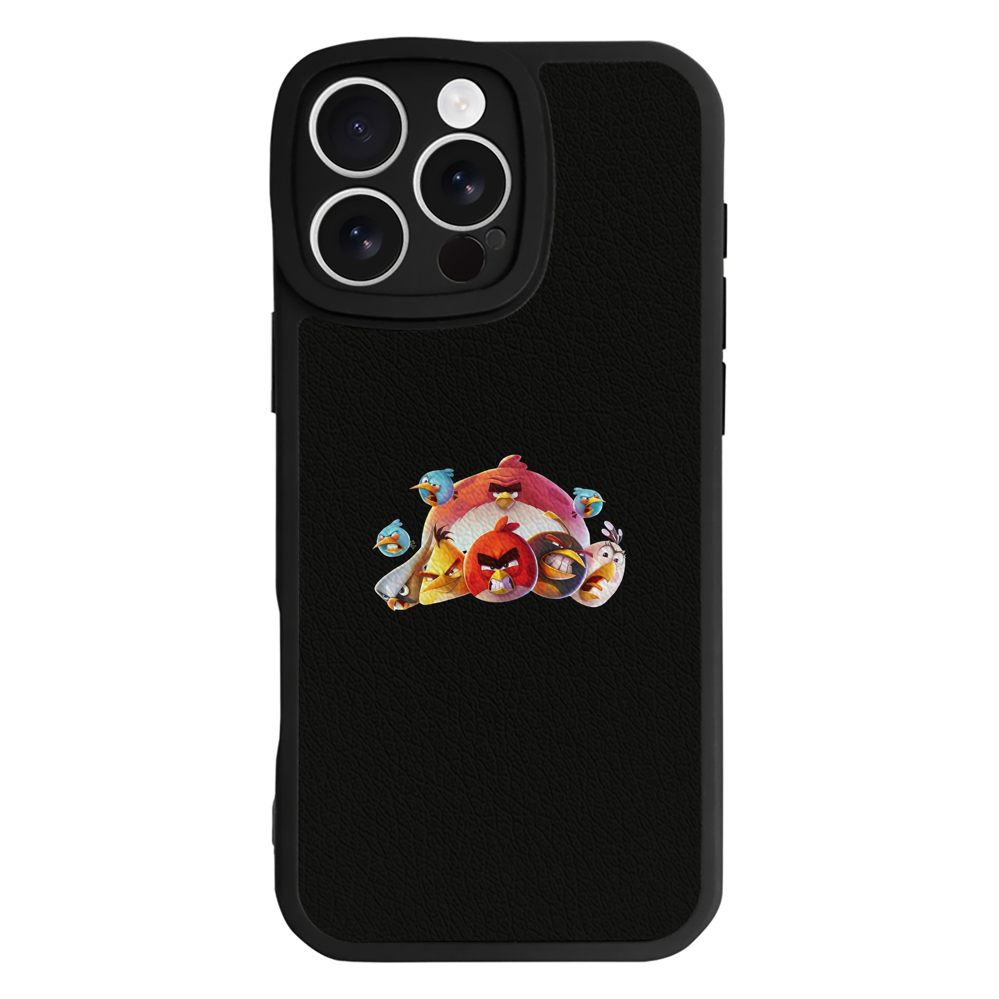 （画像用） Angry Birds アングリーバード 【iPhone 16シリーズ対応】シリコンスマホケース（レザー調） 材質：シリコン